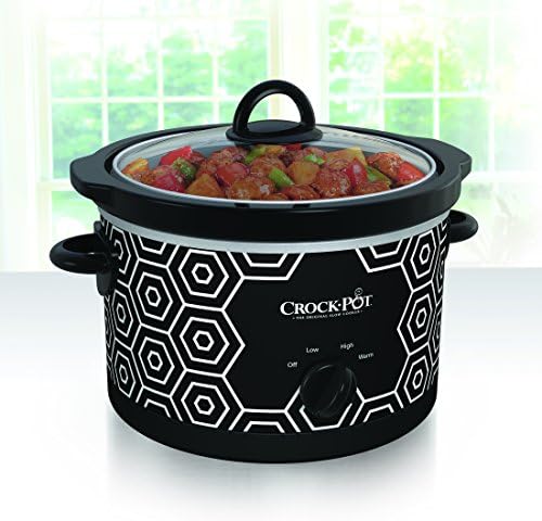 Crock-Pot 4.5 Quart Portable Slow Cooker – Black & White - Choice 867