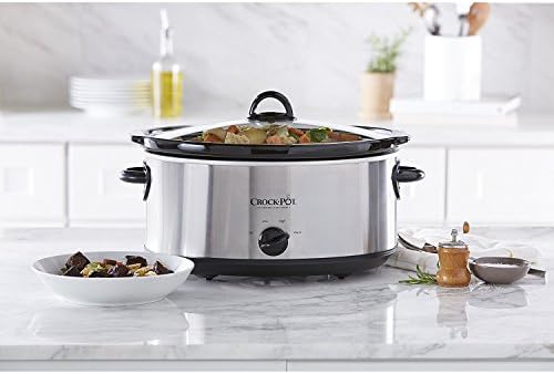 Crock-Pot 7 Quart Oval Manual Slow Cooker – Stainless Steel - Choice 977