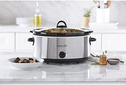 Crock-Pot 7 Quart Oval Manual Slow Cooker – Stainless Steel - Choice 977