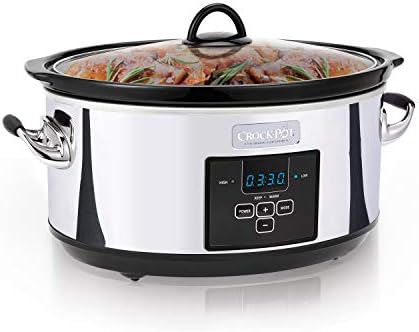 Crock-Pot 7 Quart Programmable Slow Cooker – Polished Platinum - Choice 589