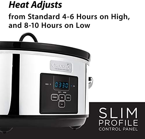 Crock-Pot 7 Quart Programmable Slow Cooker – Polished Platinum - Choice 589