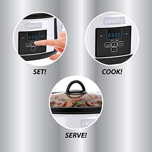 Crock-Pot 7 Quart Programmable Slow Cooker – Polished Platinum - Choice 589