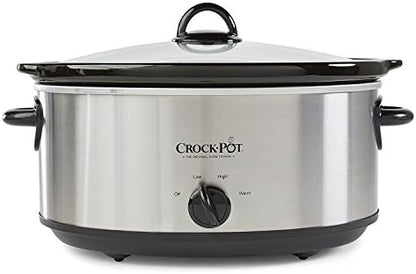 Crock-Pot 7 Quart Oval Manual Slow Cooker – Stainless Steel - Choice 977