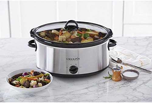 Crock-Pot 7 Quart Oval Manual Slow Cooker – Stainless Steel - Choice 977