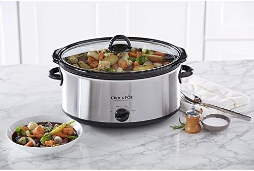 Crock-Pot 7 Quart Oval Manual Slow Cooker – Stainless Steel - Choice 977