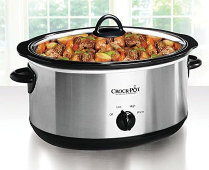 Crock-Pot 7 Quart Oval Manual Slow Cooker – Stainless Steel - Choice 977