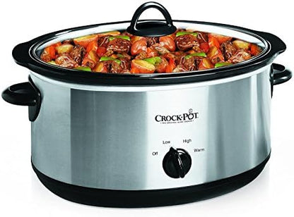 Crock-Pot 7 Quart Oval Manual Slow Cooker – Stainless Steel - Choice 977