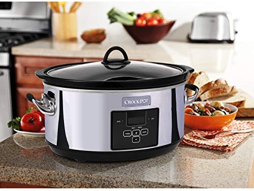 Crock-Pot 7 Quart Programmable Slow Cooker – Polished Platinum - Choice 589