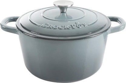 Crock-Pot 3 Quart Enameled Cast Iron Dutch Oven – Aqua - Choice 924
