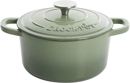 Crock-Pot 3 Quart Enameled Cast Iron Dutch Oven – Aqua - Choice 924